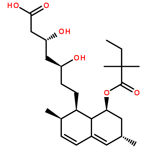 1-Naphthaleneheptanoicacid, 8-(2,2-dimethyl-1-oxobutoxy)-1,2,6,7,8,8a-hexahydro-b,d-dihydroxy-2,6-dimethyl-, (bR,dR,1S,2S,6R,8S,8aR)-