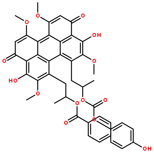 Carbonic acid,(1R)-2-[12-[(2R)-2-(benzoyloxy)propyl]-3,10-dihydro-4,9-dihydroxy-2,6,7,11-tetramethoxy-3,10-dioxo-1-perylenyl]-1-methylethyl4-hydroxyphenyl ester, stereoisomer