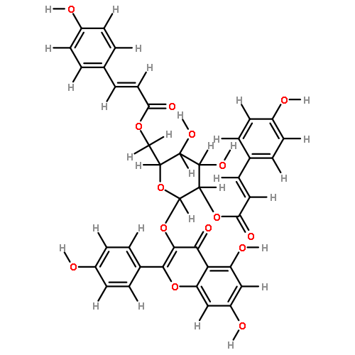 3-O-kaempferol 2,6-di-O-(trans-p-coumaroyl)-beta-D-glucopyranoside