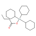 Stannane, tricyclohexyl(1-oxobutoxy)-