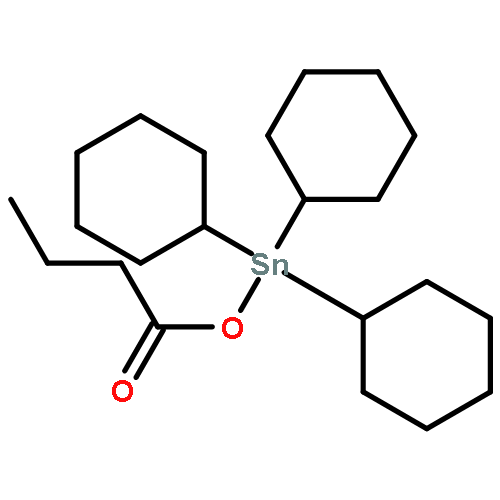 Stannane, tricyclohexyl(1-oxobutoxy)-