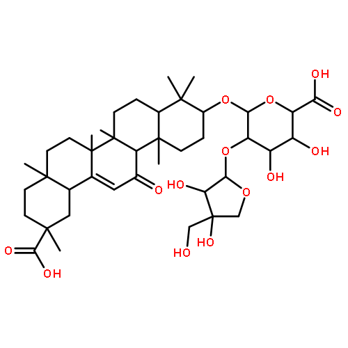 b-D-Glucopyranosiduronic acid, (3b,20b)-20-carboxy-11-oxo-30-norolean-12-en-3-yl 2-O-D-apio-b-D-furanosyl- (9CI)