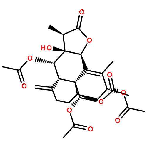 Benzo[4,5]cyclodeca[1,2-b]furan-2(1H)-one,6,8,9,13-tetrakis(acetyloxy)-3a,6,7,8,8a,9,10,11,12,12a,13,13a-dodecahydro-13a-hydroxy-1,5,8a-trimethyl-12-methylene-,(1R,3aS,4Z,6R,8S,8aR,9S,12aS,13S,13aS)-