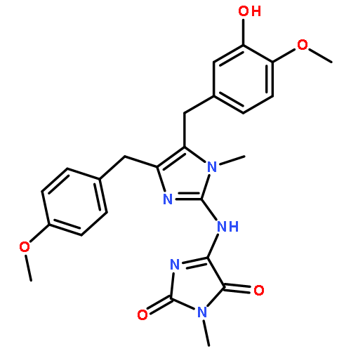 1H-Imidazole-2,5-dione,4-[[5-[(3-hydroxy-4-methoxyphenyl)methyl]-4-[(4-methoxyphenyl)methyl]-1-methyl-1H-imidazol-2-yl]amino]-1-methyl-