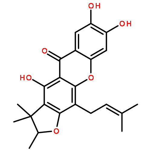 5H-Furo[3,2-b]xanthen-5-one,2,3-dihydro-4,8,9-trihydroxy-2,3,3-trimethyl-11-(3-methyl-2-buten-1-yl)-