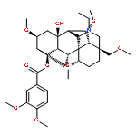 (1alpha,6alpha,14alpha,16beta)-20-ethyl-8-hydroxy-1,6,16-trimethoxy-4-(methoxymethyl)aconitan-14-yl 3,4-dimethoxybenzoate