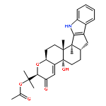 2H-Pyrano[2'',3'':5',6']benz[1',2':6,7]indeno[1,2-b]indol-3(4bH)-one,2-[1-(acetyloxy)-1-methylethyl]-5,6,6a,7,12,12b,12c,13,14,14a-decahydro-4b-hydroxy-12b,12c-dimethyl-,(2R,4bS,6aS,12bS,12cR,14aS)-