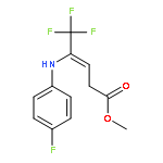 Methyl 5,5,5-trifluoro-4-(4-fluorophenylamino)pent-3-enoate