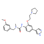 Urea, N-[(3-methoxyphenyl)methyl]-N-methyl-N'-[4-(1H-pyrazol-4-yl)-2-[2-(1-pyrrolidinyl)ethoxy]phenyl]-