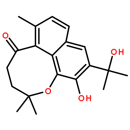 3,4-dihydro-11-hydroxy-10-(1-hydroxy-1-methylethyl)-2,2,6-trimethylnaphtho[1,8-bc]oxocin-5(2H)-one