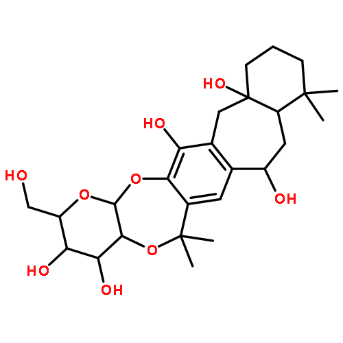 (2R,3S,4S,4aR,8S,9aS,13aS,16aS)-3,4,4a,8,9,9a,10,11,12,13,14,16a-dodecahydro-2-(hydroxymethyl)-6,6,10,10-tetramethyl-2H-benzo[4,5]cyclohepta[1,2-h]pyrano[2,3-b][1,4]benzodioxepine-3,4,8,13a,15(6H)-pentol