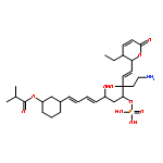 Propanoic acid,2-methyl-,(1S,3R)-3-[(1Z,3Z,5R,7R,8R,9E)-8-(2-aminoethyl)-10-[(2S,3S)-3-ethyl-3,6-dihydro-6-oxo-2H-pyran-2-yl]-5,8-dihydroxy-7-(phosphonooxy)-1,3,9-decatrien-1-yl]cyclohexylester