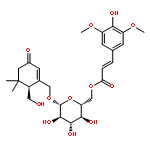 (4S)-3-{{{6-O-[(2E)-3-(4-hydroxy-3,5-dimethoxyphenyl)-1-oxoprop-2-en-1-yl]-beta-D-glucopyranosyl}oxy}methyl}-4-(hydroxymethyl)-5,5-dimethylcyclohex-2-en-1-one