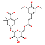 (4R)-4-{{6-O-[(2E)-3-(4-hydroxy-3,5-dimethoxyphenyl)-1-oxoprop-2-en-1-yl]-beta-D-glucopyranosyl}oxy}-2,6,6-trimethylcyclohex-1-ene-1-carboxylic acid