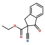 1H-Indene-2-carboxylic acid, 2-cyano-2,3-dihydro-1-oxo-, ethyl ester