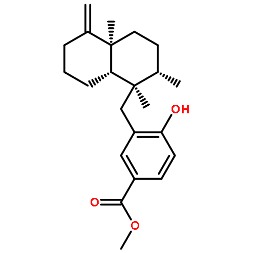 Benzoic acid,3-[[(1R,2S,4aS,8aS)-decahydro-1,2,4a-trimethyl-5-methylene-1-naphthalenyl]methyl]-4-hydroxy-,methyl ester