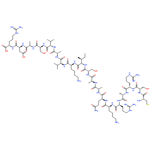 L-Arginine,L-cysteinyl-L-seryl-L-arginyl-L-alanyl-L-arginyl-L-lysyl-L-glutaminyl-L-alanyl-L-alanyl-L-seryl-L-isoleucyl-L-lysyl-L-valyl-L-alanyl-L-valyl-L-seryl-L-alanyl-L-a-aspartyl-