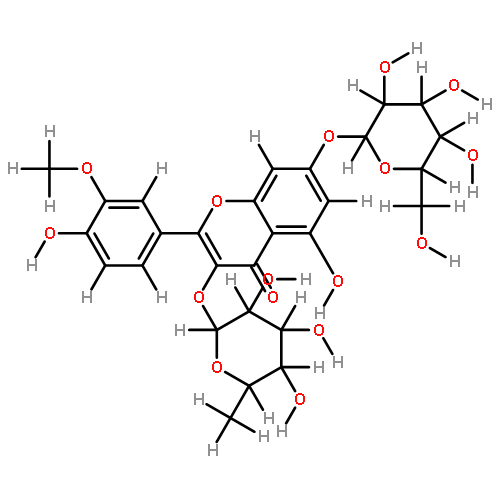 3-O-alpha-L-Rhamanopyranoside,7-O-beta-D-glucopyranoside-3,4',5,7-Tetrahydroxy-3'-methoxyflavone