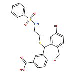 9-bromo-11-({2-[(phenylsulfonyl)amino]ethyl}sulfanyl)-6,11-dihydrodibenzo[b,e]oxepine-2-carboxylic acid