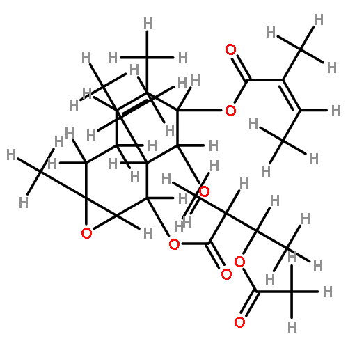 9,10-epoxy-5beta-O-tigloyl-7alphaH-8beta-O-(3''-acetoxy-2''-methylbutyryl)germacra-3(4)E-en-6alpha-ol