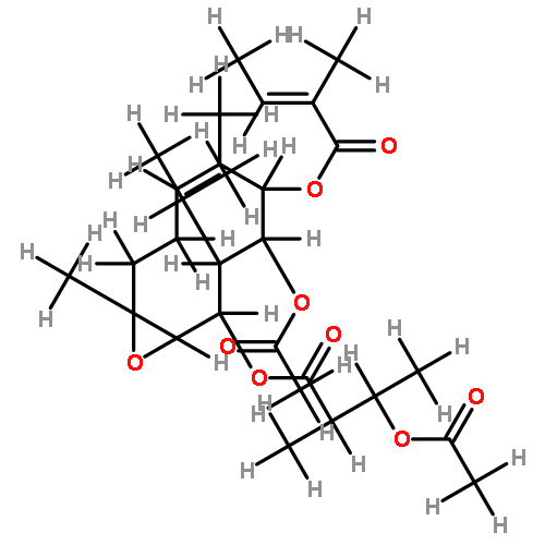 9,10-epoxy-5beta-O-tigloyl-6alpha-o-acetyl-7alphaH-8beta-O-(3''-acetoxy-2''-methylbutyryl)germacra-3(4)E-ene