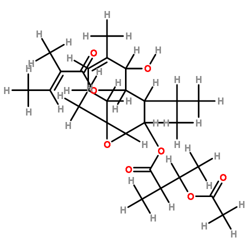 9,10-epoxy-6alpha-O-tigloyl-7alphaH-8beta-O-(3''-acetoxy-2''-methylbutyryl)germacra-3(4)E-en-5beta-ol