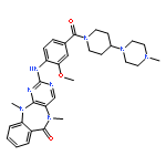 5,11-Dihydro-2-[[2-methoxy-4-[[4-(4-methyl-1-piperazinyl)-1-piperidinyl]carbonyl]phenyl]amino]-5,11-dimethyl-6H-pyrimido[4,5-b][1,4]benzodiazepin-6-one