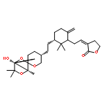 (3Z)-3-{2-[(3R)-3-{2-[(1S,4S,5'S)-4-hydroxy-1,5,5-trimethyltetrahydrospiro[3,6-dioxabicyclo[2.2.2]octane-2,2'-pyran]-5'-yl]ethyl}-2,2-dimethyl-6-methylidenecyclohexyl]ethylidene}dihydrofuran-2(3H)-one