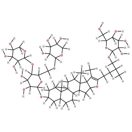 26-O-beta-glucopyranosyl-(5beta,25S)-furost-20(22)-ene-3beta,26-diol-3-O-beta-xylopyranosyl(1->4)-[alpha-arabinopyranosyl(1->6)]-beta-glucopyranoside