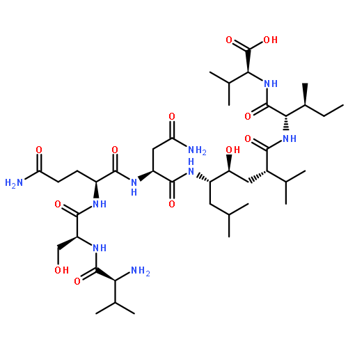 L-valyl-L-seryl-L-glutaminyl-N~1~-[(4S,5S,7S)-7-{[(2S,3S)-1-{[(1S)-1-carboxy-2-methylpropyl]amino}-3-methyl-1-oxopentan-2-yl]carbamoyl}-5-hydroxy-2,8-dimethylnonan-4-yl]-L-aspartamide
