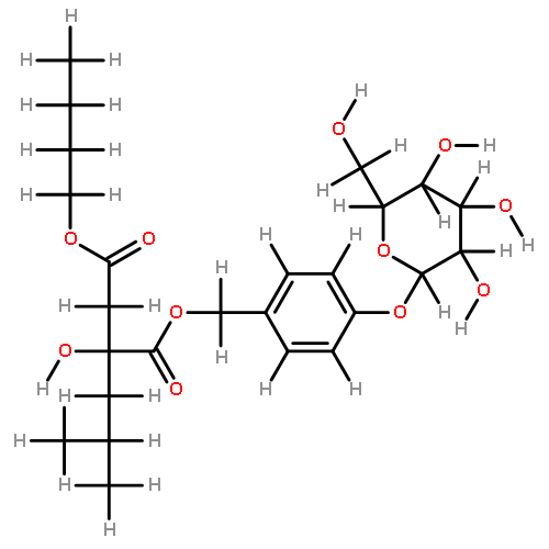 4-butyl 1-(4-beta-D-glucopyranosyloxy-benzyl)ester (2R)-2-hydroxy-2-(2-methylpropyl)-butanedioic acid