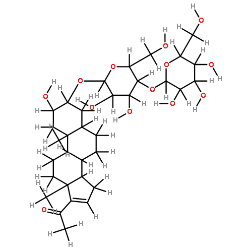 2alpha,3beta-dihydroxy-5alpha-pregn-16-en-20-one-3-O-beta-D-glucopyranosyl(1->4)-beta-D-galactopyranoside