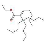 2-Heptenoic acid, 2-(tributylstannyl)-, ethyl ester, (2E)-