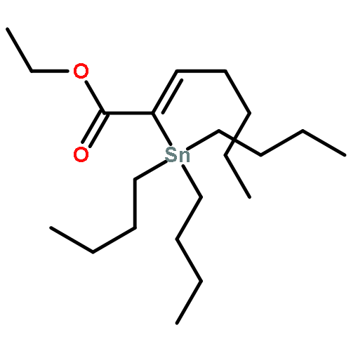 2-Heptenoic acid, 2-(tributylstannyl)-, ethyl ester, (2E)-