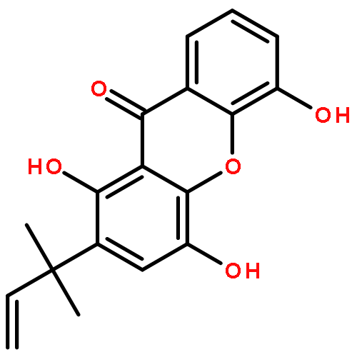 9H-Xanthen-9-one, 2-(1,1-dimethyl-2-propenyl)-1,4,5-trihydroxy-