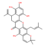 7H,11H-Benzo[h]pyrano[3,2-b]xanthen-7-one,5,6-dihydro-1,3,4,8-tetrahydroxy-11,11-dimethyl-13-(3-methyl-2-buten-1-yl)-5-(1-methylethenyl)-