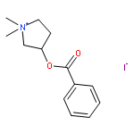 Pyrrolidinium, 3-(benzoyloxy)-1,1-dimethyl-, iodide, (±)-