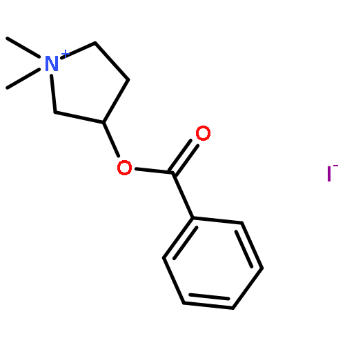 Pyrrolidinium, 3-(benzoyloxy)-1,1-dimethyl-, iodide, (±)-