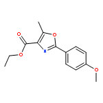 4-Oxazolecarboxylic acid, 2-(4-methoxyphenyl)-5-methyl-, ethyl ester