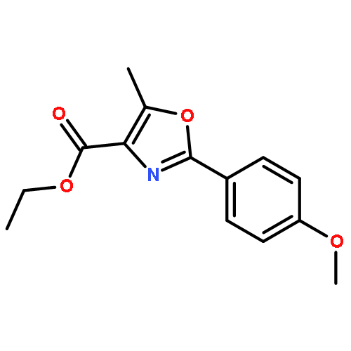 4-Oxazolecarboxylic acid, 2-(4-methoxyphenyl)-5-methyl-, ethyl ester