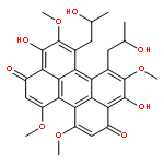 3,10-Perylenedione,4,9-dihydroxy-1,12-bis[(2R)-2-hydroxypropyl]-2,6,7,11-tetramethoxy-, (6aS)-