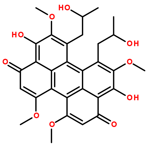 3,10-Perylenedione,4,9-dihydroxy-1,12-bis[(2R)-2-hydroxypropyl]-2,6,7,11-tetramethoxy-, (6aS)-