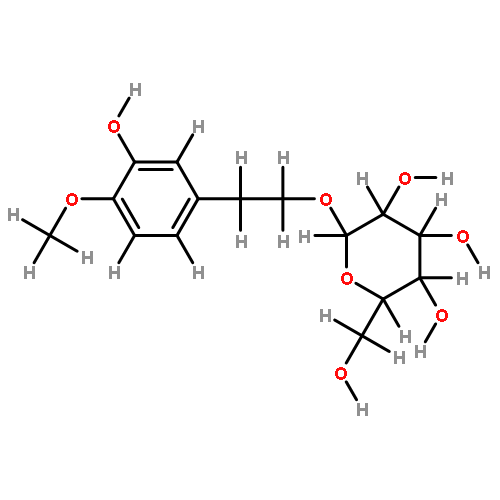 2-(3-hydroxy-4-methoxyphenyl)ethyl 1-O-beta-D-glucopyranoside