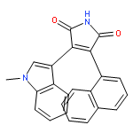 1H-Pyrrole-2,5-dione, 3-(1-methyl-1H-indol-3-yl)-4-(1-naphthalenyl)-