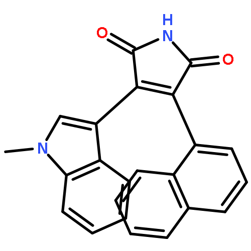 1H-Pyrrole-2,5-dione, 3-(1-methyl-1H-indol-3-yl)-4-(1-naphthalenyl)-