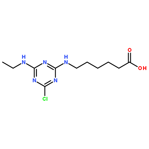 6-{[4-chloro-6-(ethylamino)-1,3,5-triazin-2-yl]amino}hexanoic acid