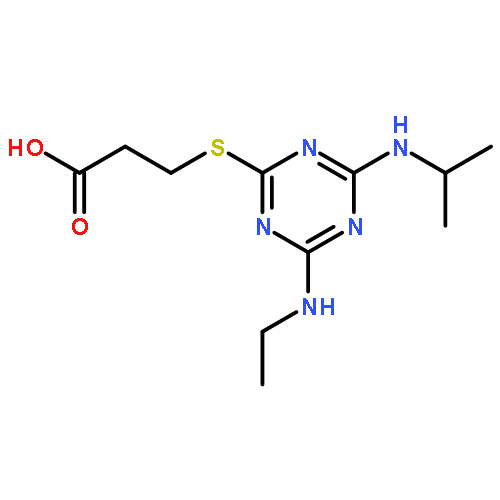 Propanoic acid,3-[[4-(ethylamino)-6-[(1-methylethyl)amino]-1,3,5-triazin-2-yl]thio]-