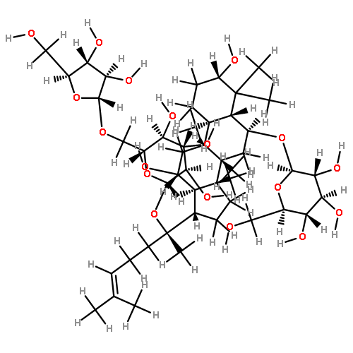 6-O-beta-D-glucopyranosyl-20-O-[alpha-L-arabinofuranosyl-(1->6)-beta-D-glucopyranosyl]-dammar-24-ene-3beta,6alpha,12beta,20S-tetraol