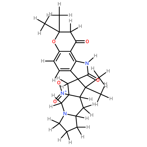 7',7',8,8-tetramethyl-5a-nitro-1,2,3,5,5a,6,7',8,8a,8',9,9a-dodecahydro-1'H-spiro[cyclopenta[f]indolizine-7,3'-pyrano[2,3-g]indole]-2',9'-done