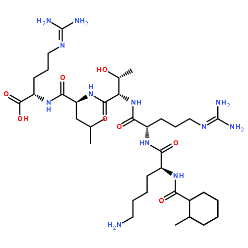 L-Arginine,N2-[N-[N-[N2-[N2-(1-oxotetradecyl)-L-lysyl]-L-arginyl]-L-threonyl]-L-leucyl]-(9CI)